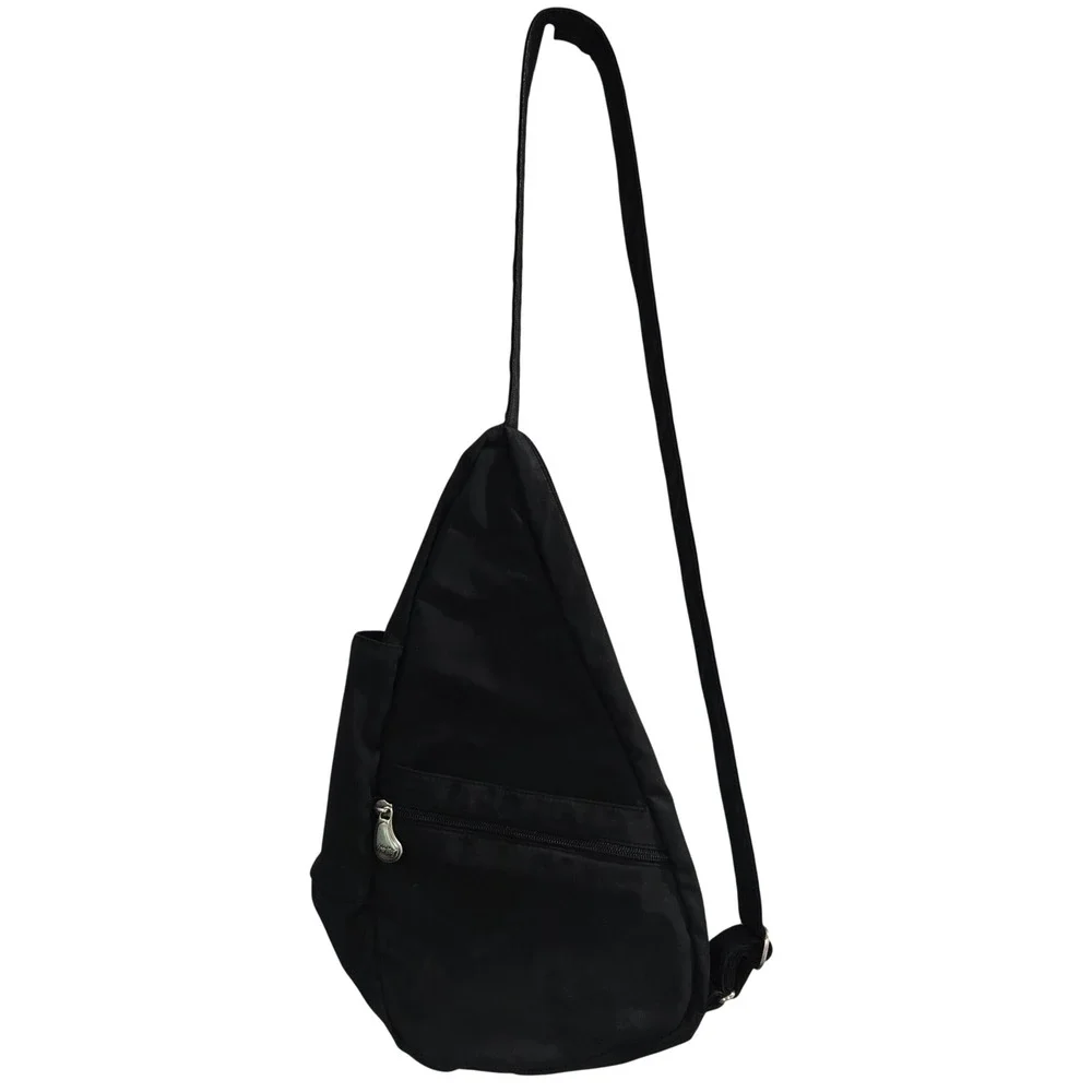 AmeriBag Healthy Back Crossbody Bag Black Nylon Ergonomic Sling Backpack #1462